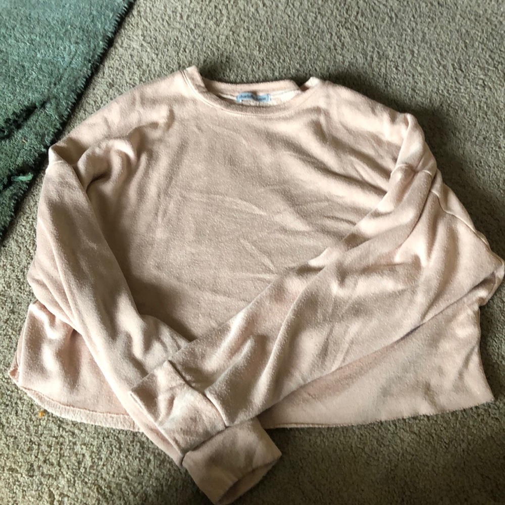 Charlotte Russe cropped pink sweater